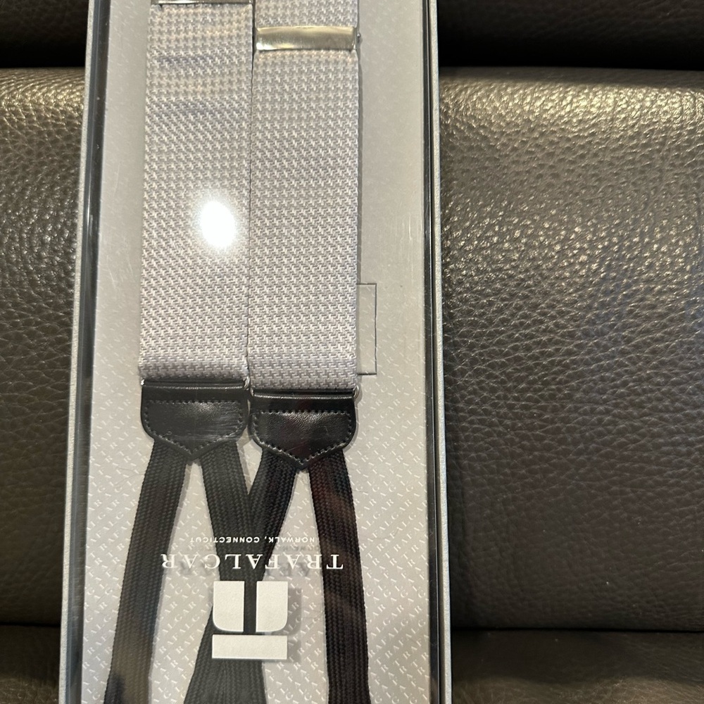 Trafalgar Gray and Black Suspenders